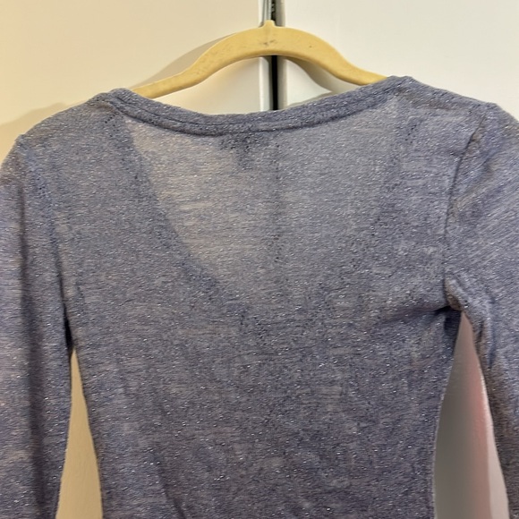 🐾4 for $40 Express lightweight sweater with some shimmer in it blue - Picture 6 of 8